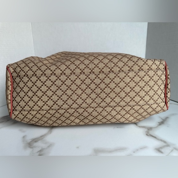 Authentic Gucci Diamante Sukey Canvas Tote Bag Brown - Picture 6 of 13